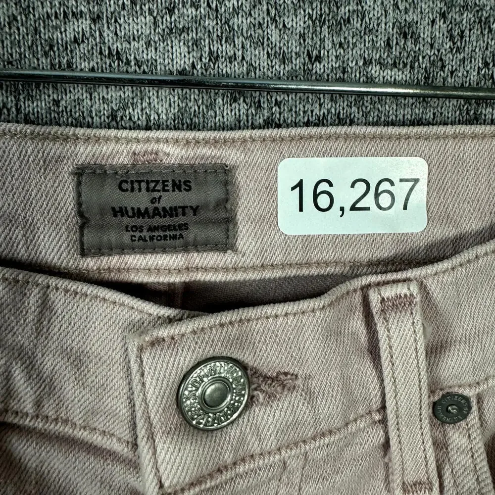 Citizens Of Humanity Size 26 Pink Denim Olivia High Rise Slim Ankle Jeans - Picture 6 of 10